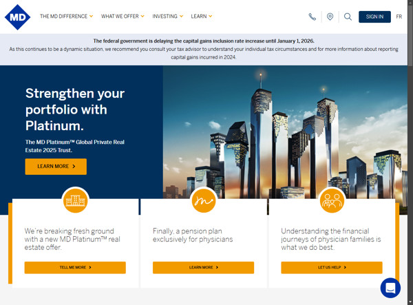 MD Financial Management - website