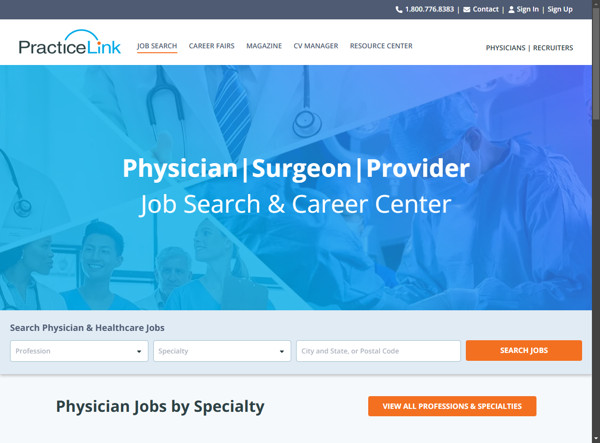 PracticeLink - website